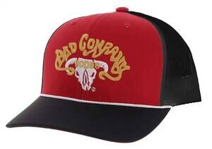 NEW HOOEY bad company rodeo 6-panel mid profile cap in red/black